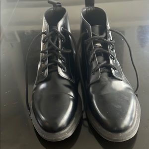 Black shiny Emma line doc martens